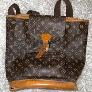 Authentic Louis Vuitton montsouris GM Monogram NEEDS REPAIR!!!